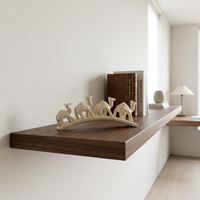 Camel Bone Caravan Sculpture — Four Camels in Procession on Arched Base