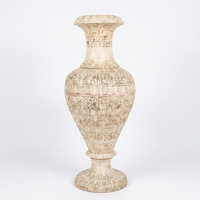 Monumental Camel Bone Calligraphy Urns — Hand-Inlaid Matching Pair