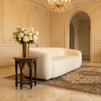 Syrian Hexagonal Side Table — Camel Bone, Mother of Pearl & Wood Marquetry with Carved Arches
