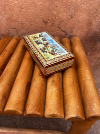 Khatam Micro-Mosaic Box — Hand-Painted Polo Miniature Lid