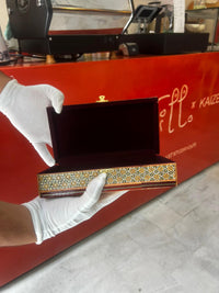Khatam Micro-Mosaic Box — Hand-Painted Polo Miniature Lid