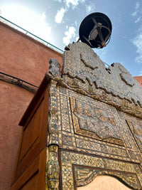 Levantine Mother of Pearl Inlaid Armoire — Signed Ahmed Jamil Sarsar, Dated 1890
